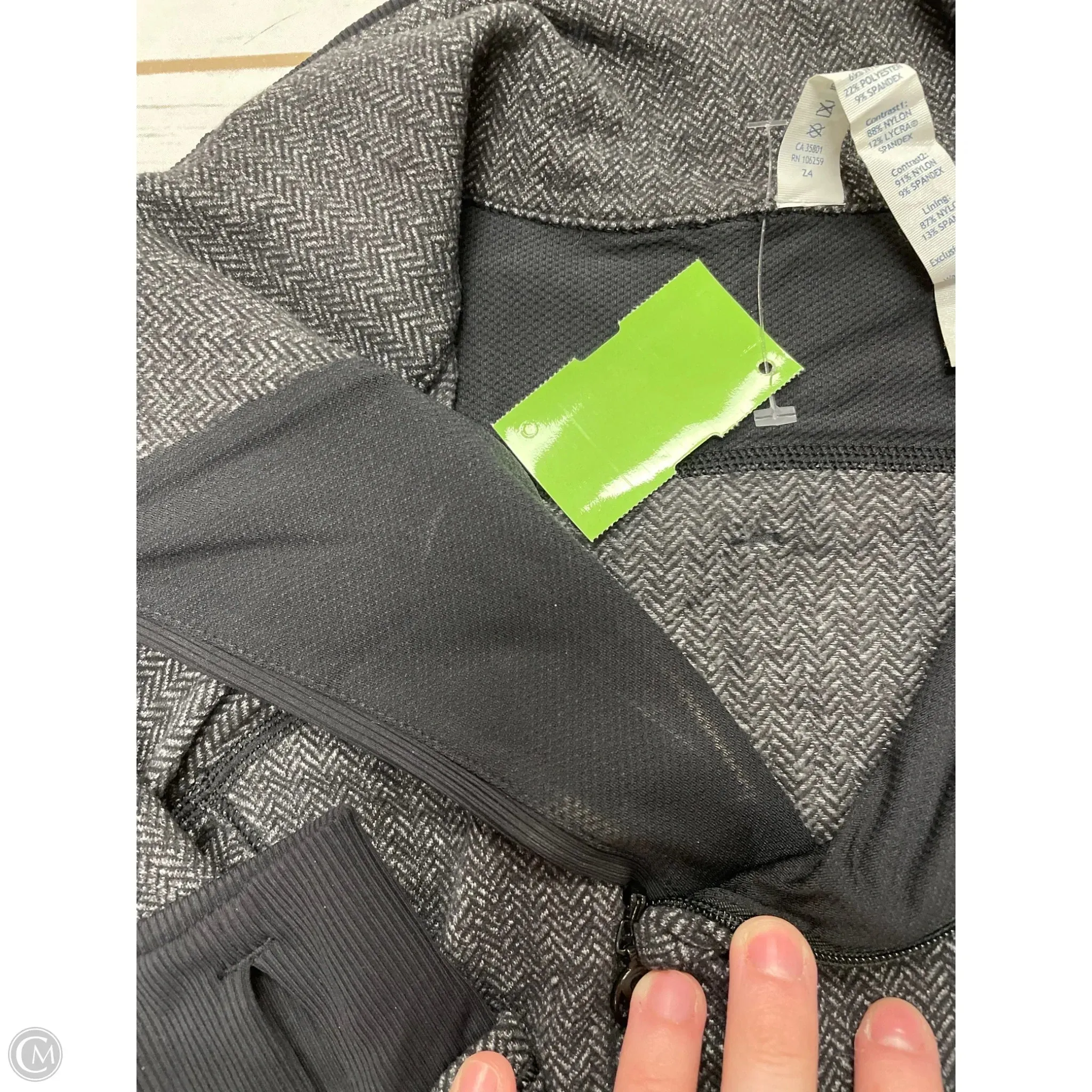 Athletic Jacket By Lululemon In Black, Size: 6