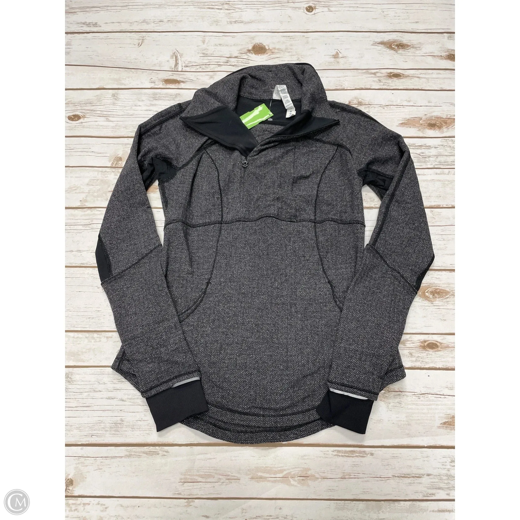 Athletic Jacket By Lululemon In Black, Size: 6