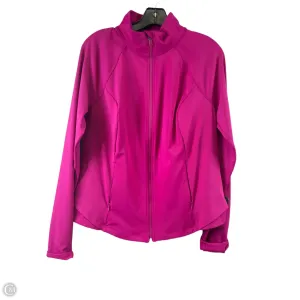 Athletic Jacket By Tek Gear In Purple, Size: L