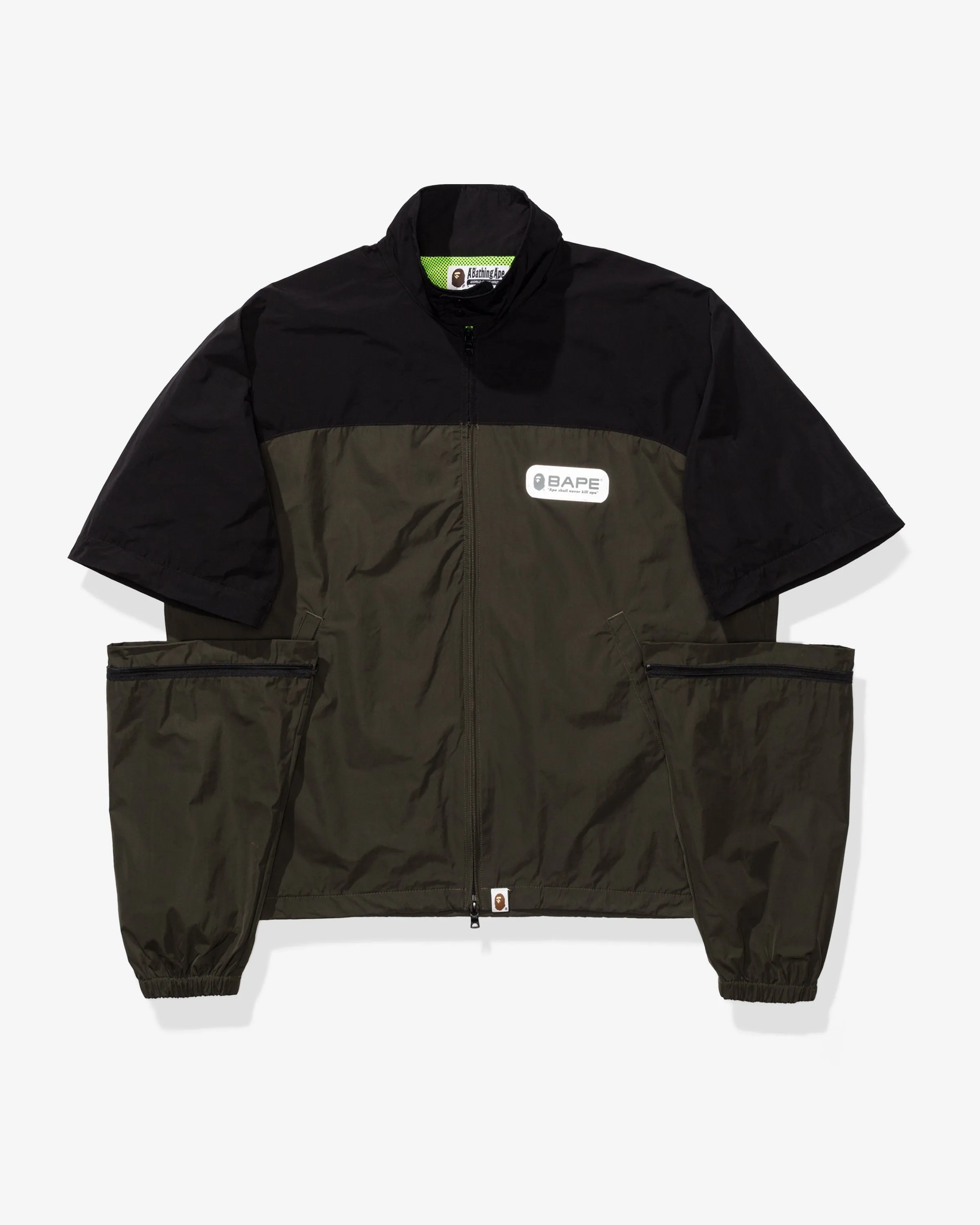 BAPE DETACHABLE SLEEVE JACKET - GREEN