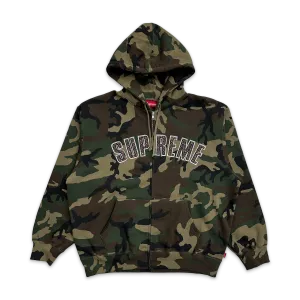 B.B Simons Zip Up Hooded Sweatshirt Woodland Camo