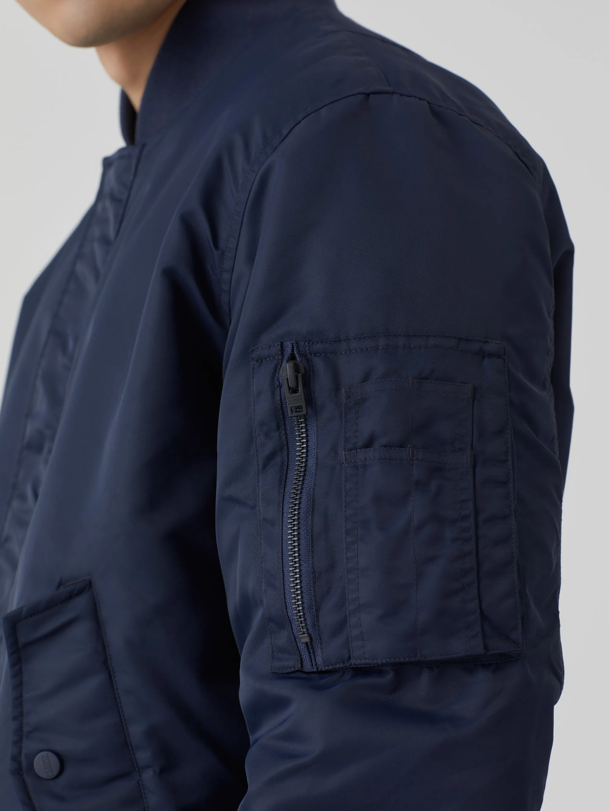 Blue Japanese Nylon Bomber