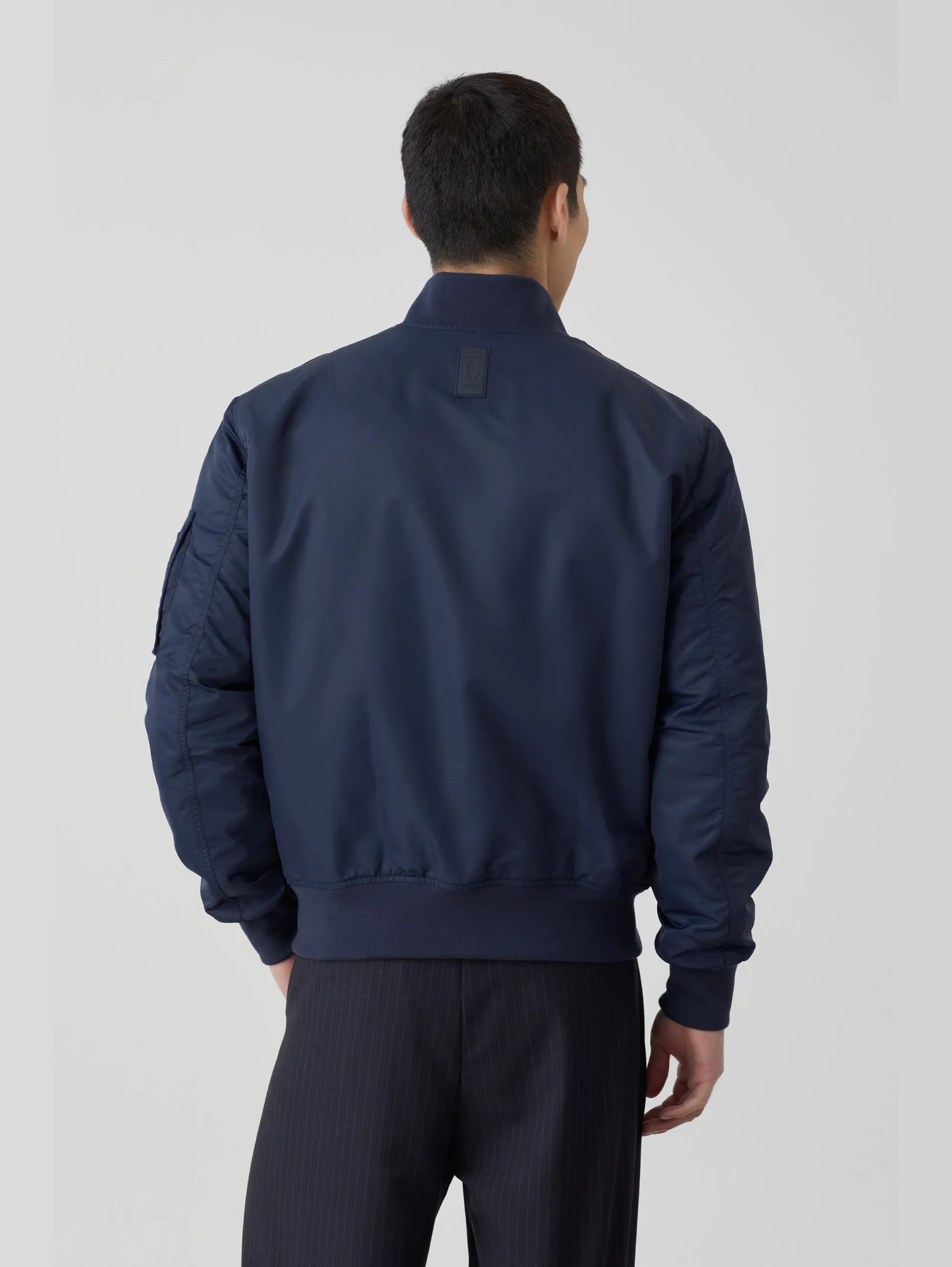 Blue Japanese Nylon Bomber