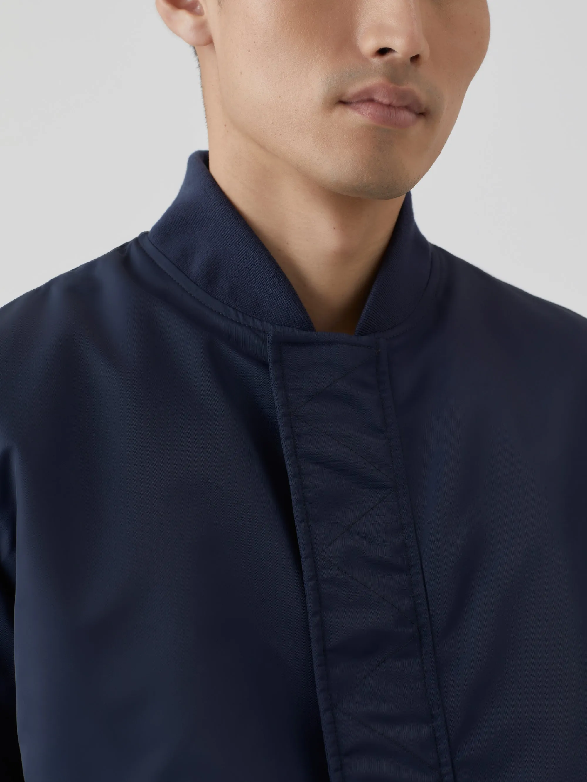 Blue Japanese Nylon Bomber