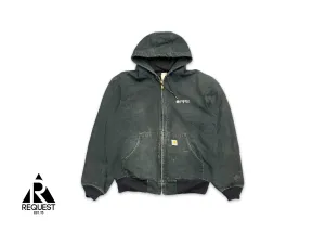 Carhartt Embroidered Hooded Zip Jacket Faded Black