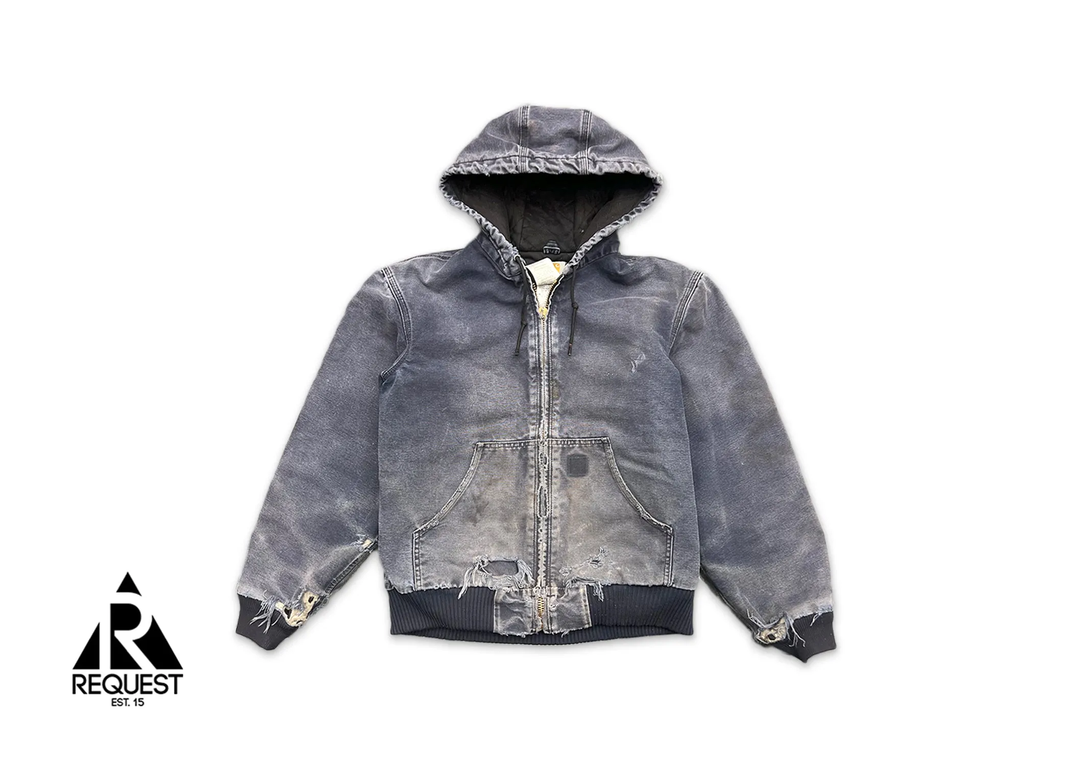 Carhartt Hooded Zip Up Jacket Faded Blue