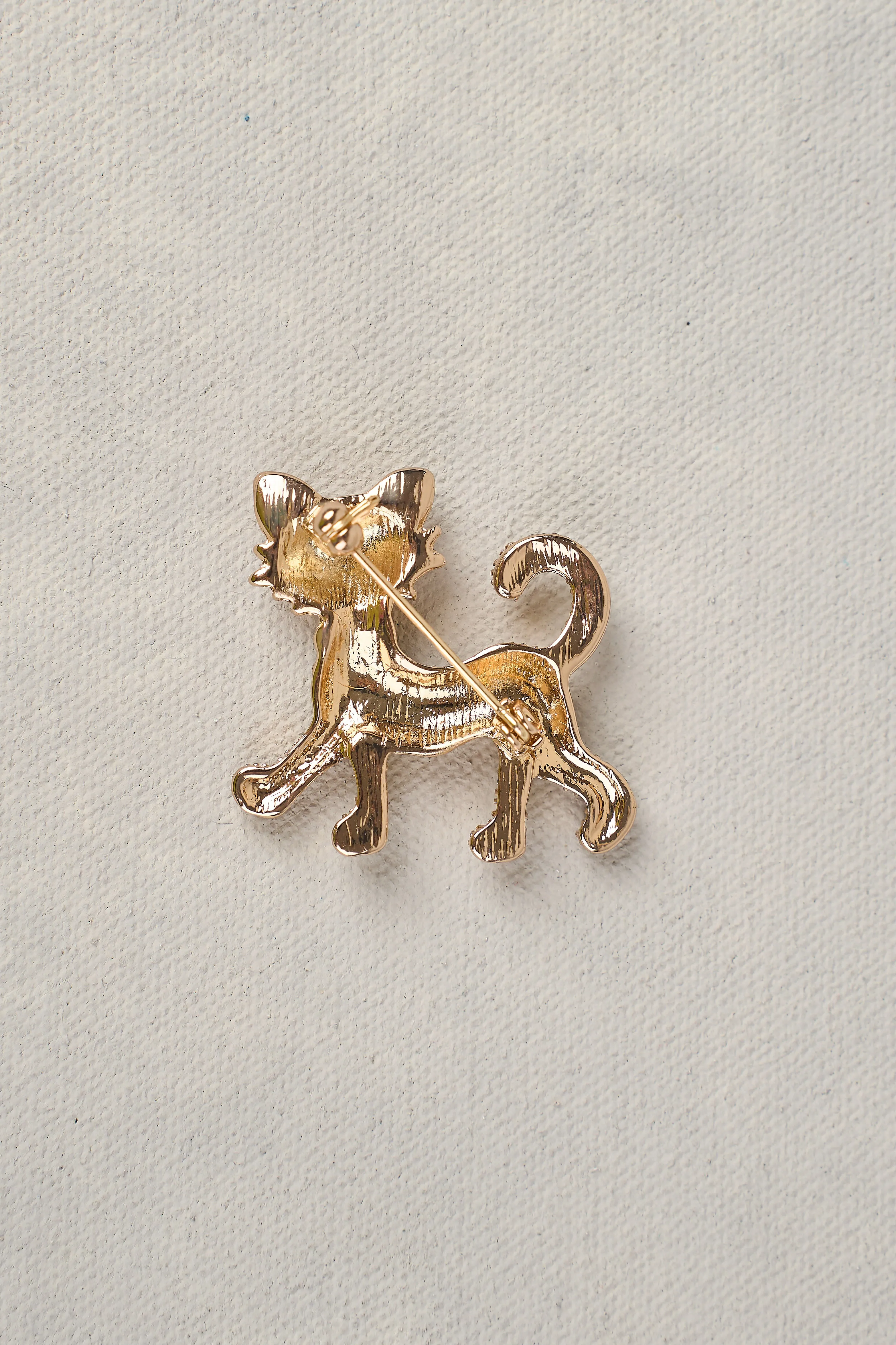 Cat Brooch - Gold
