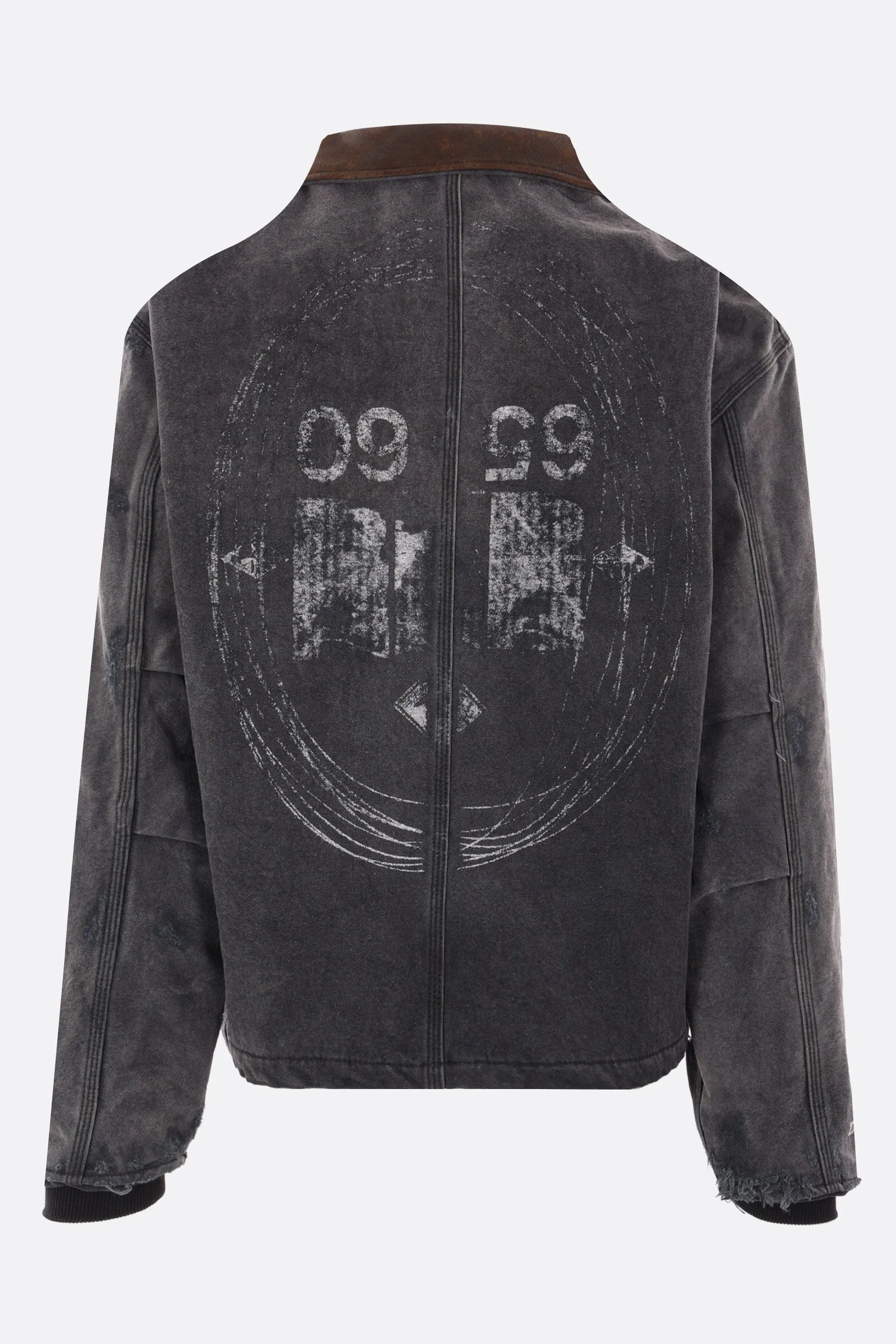 Chore distressed canvas padded jacket