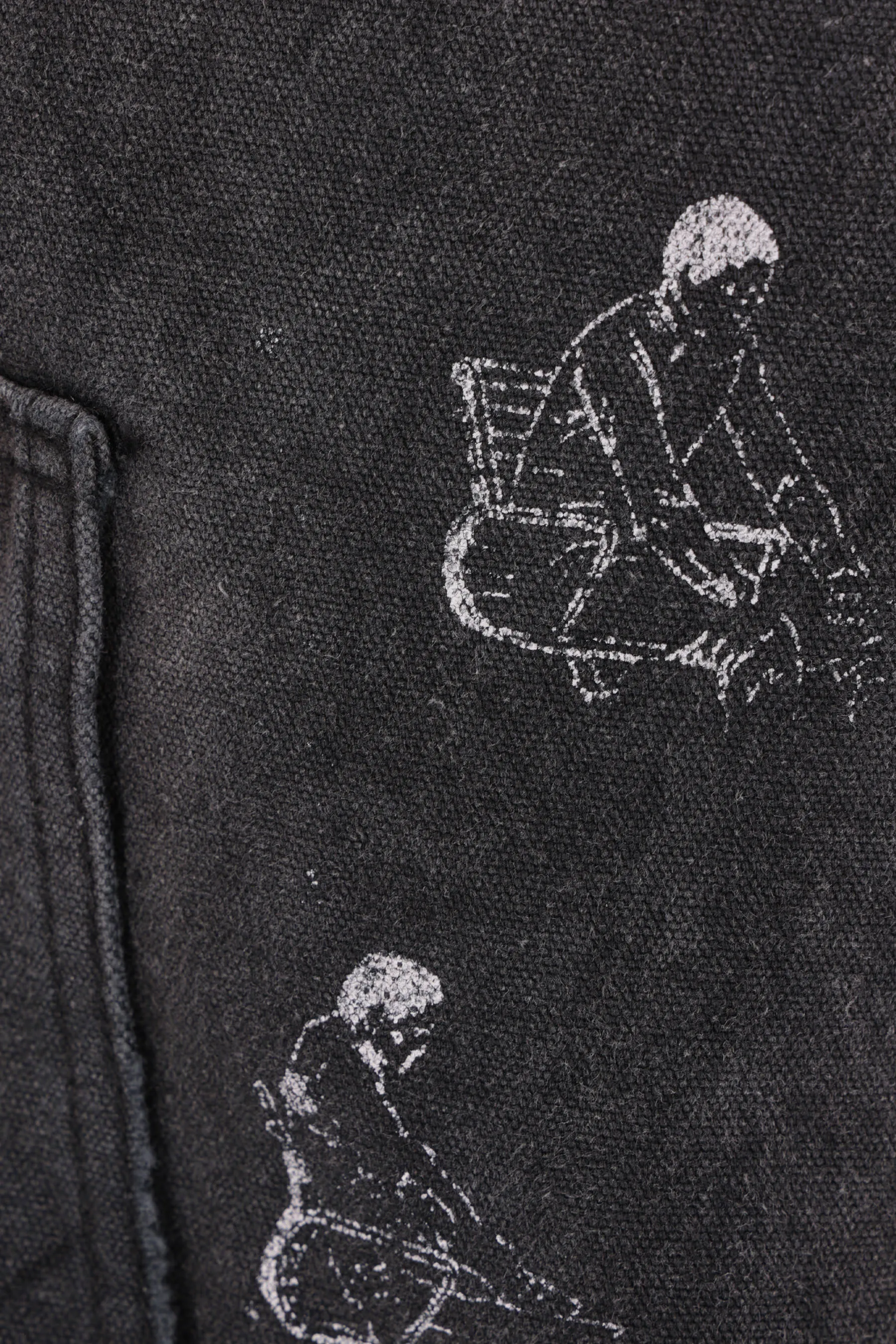 Chore distressed canvas padded jacket