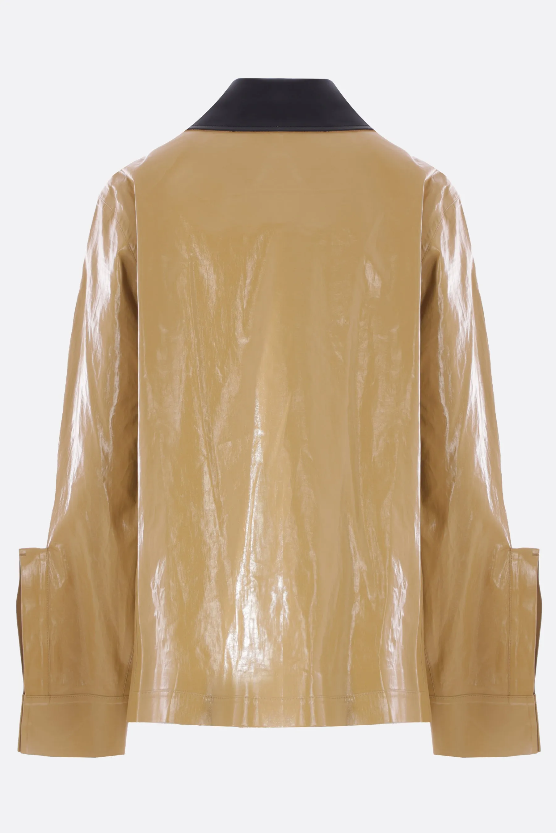 coated linen jacket