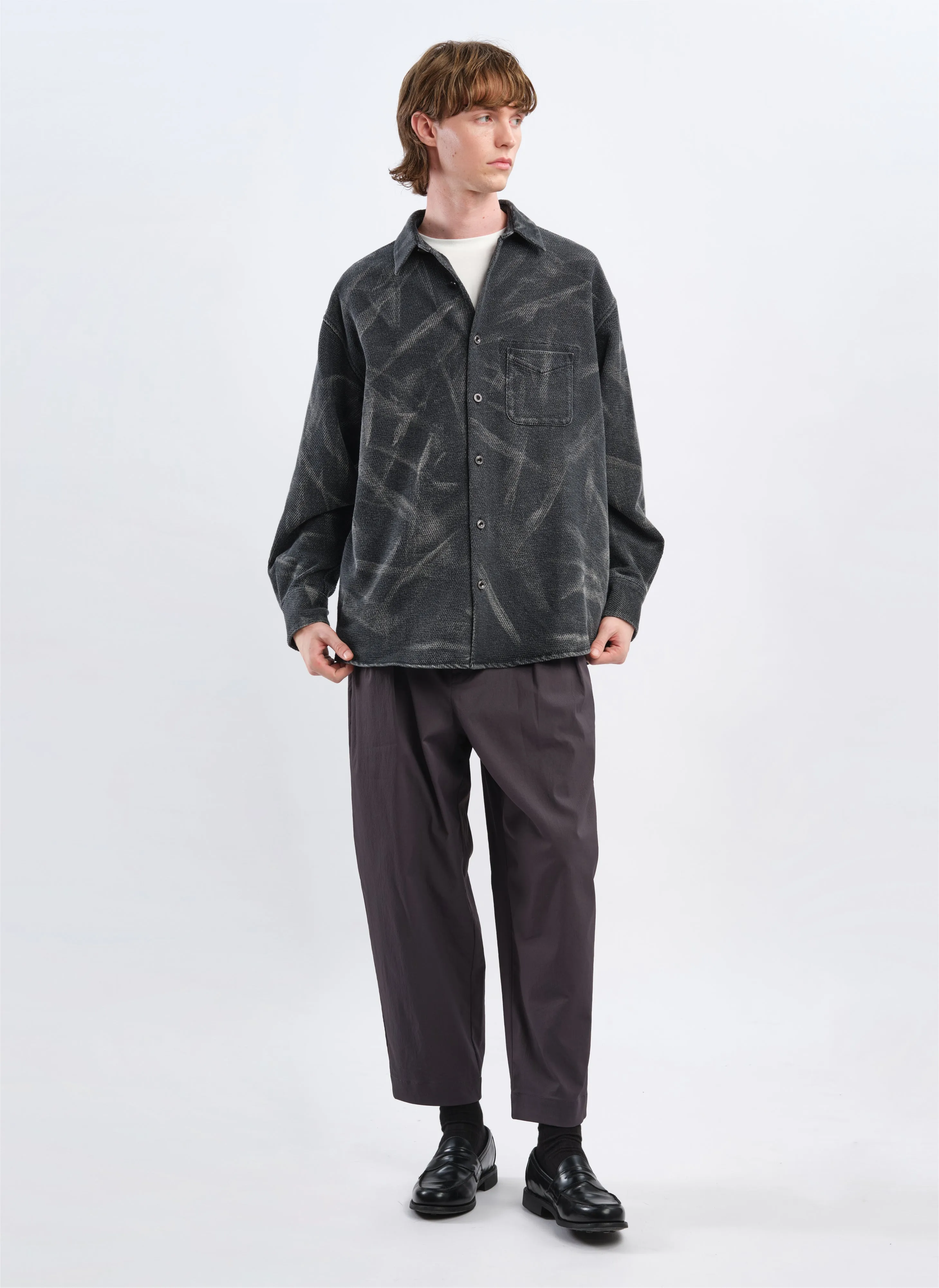 Cotton Polyester Jersey Shirt Jacket
