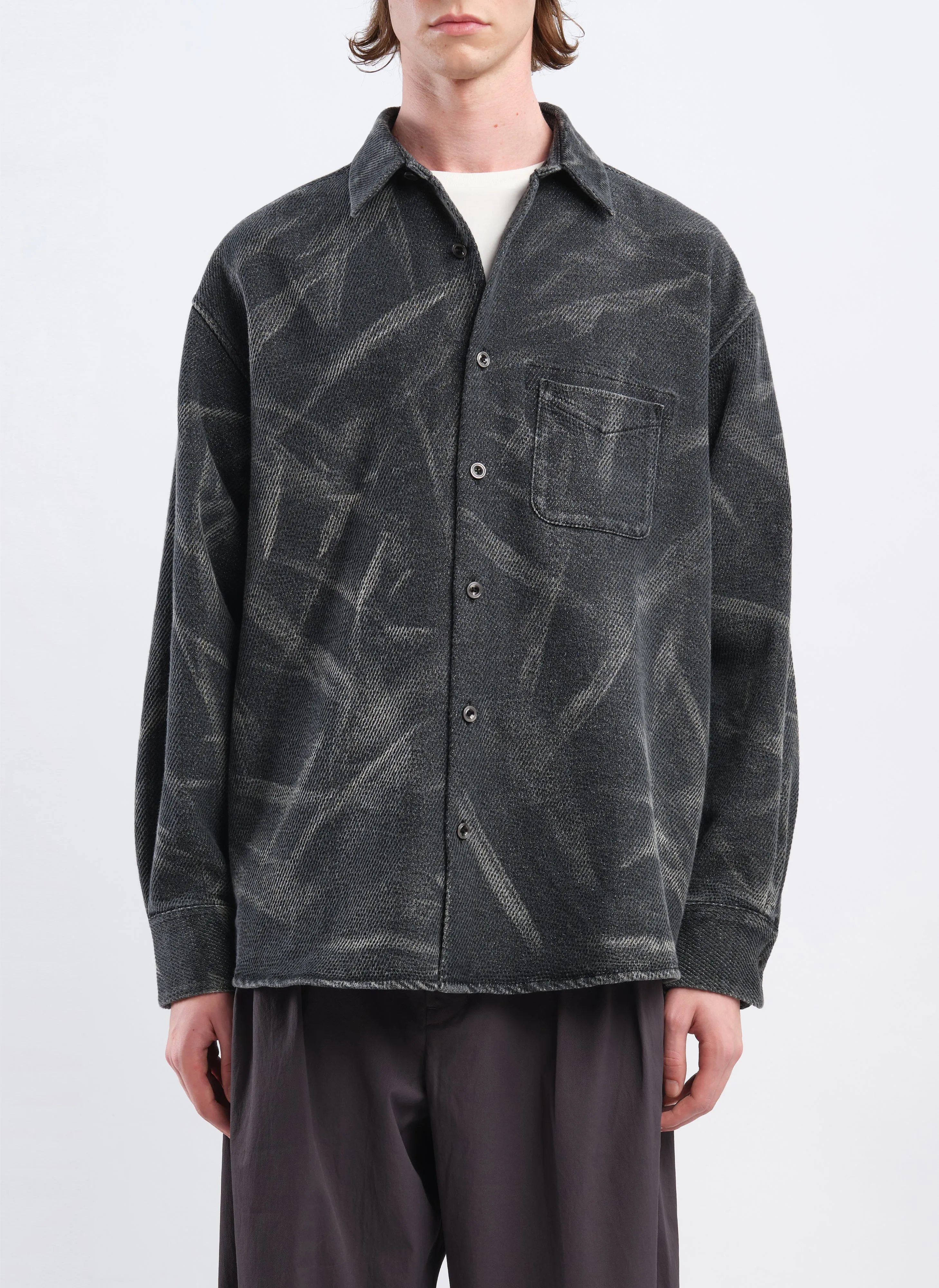 Cotton Polyester Jersey Shirt Jacket