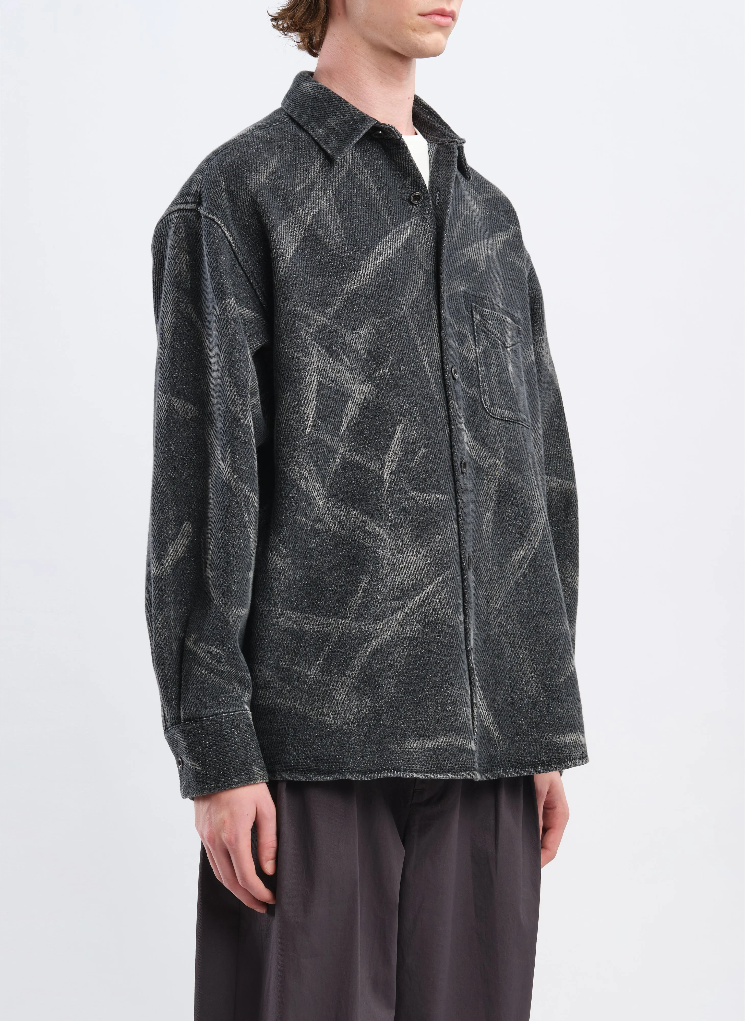Cotton Polyester Jersey Shirt Jacket