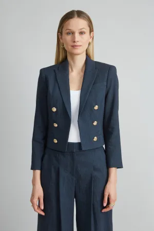 Cropped Linen Jacket