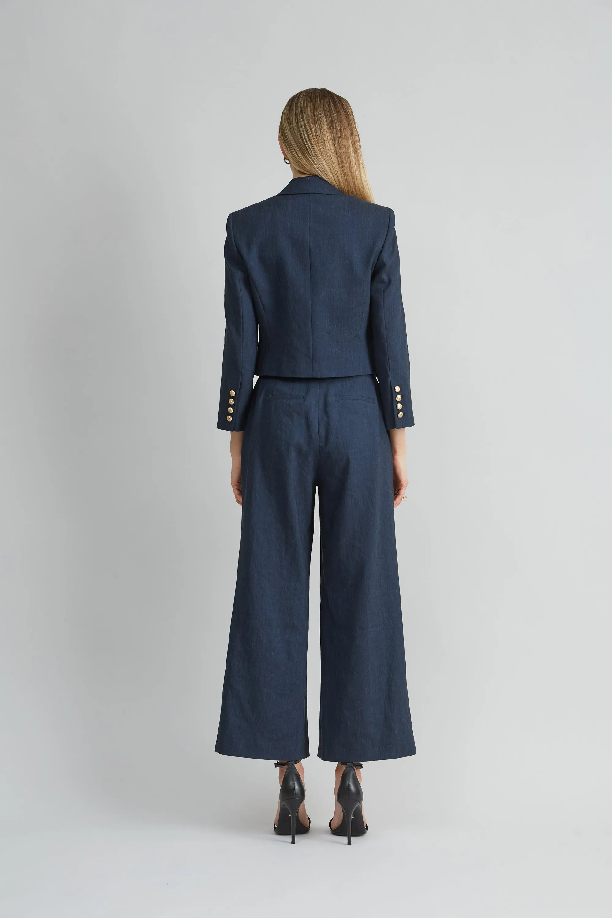 Cropped Linen Jacket