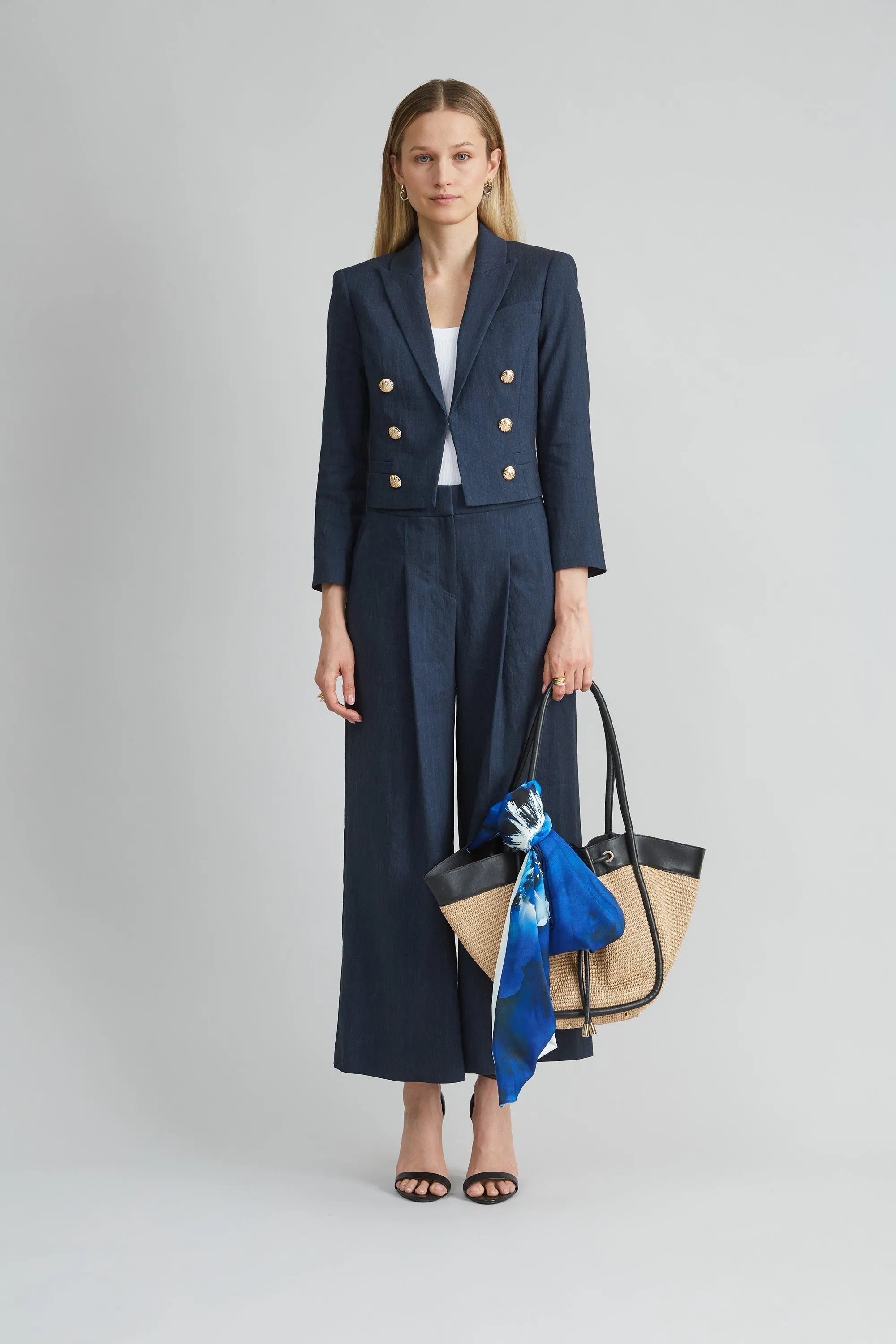Cropped Linen Jacket