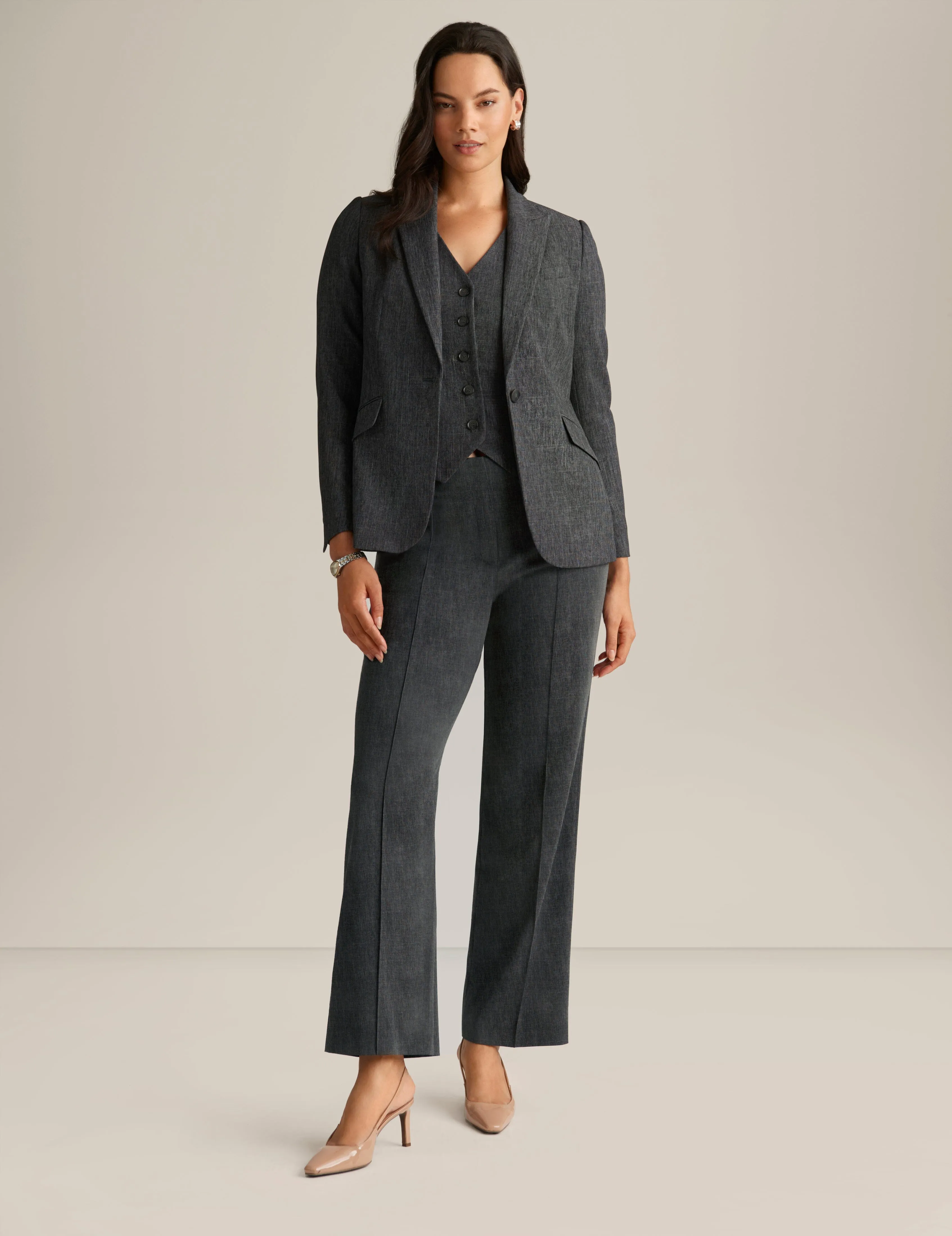 Crossdye Stretch One Button Jacket  - Sale
