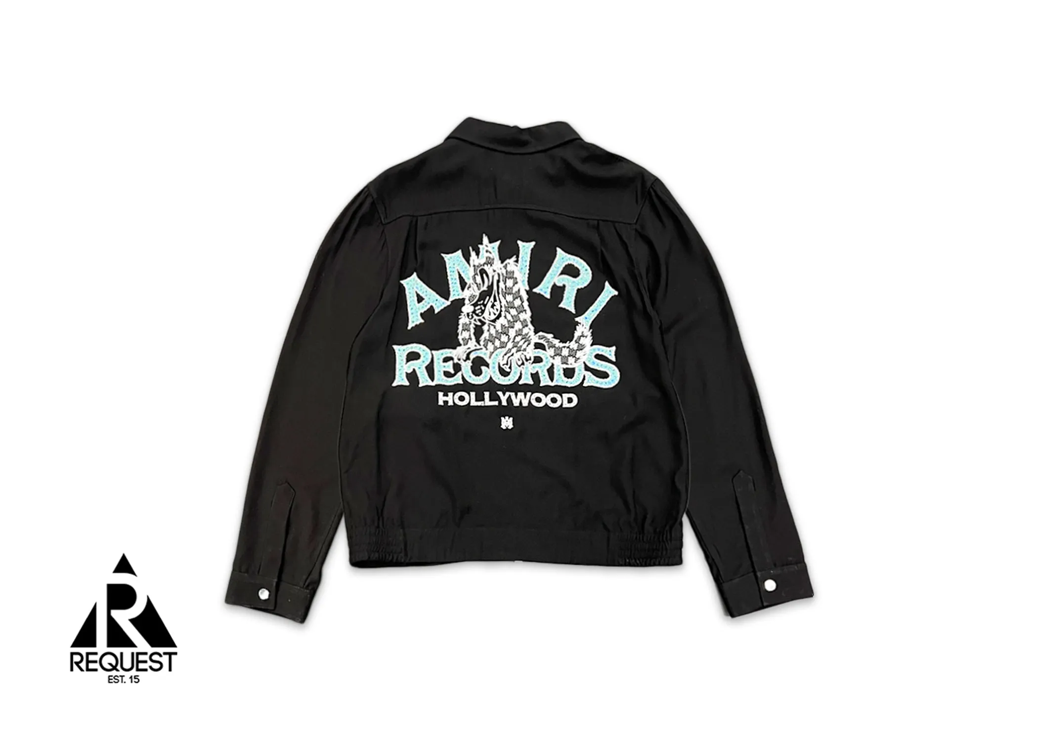 Crystal Wolf Blouson Zip Jacket Light Blue/Black