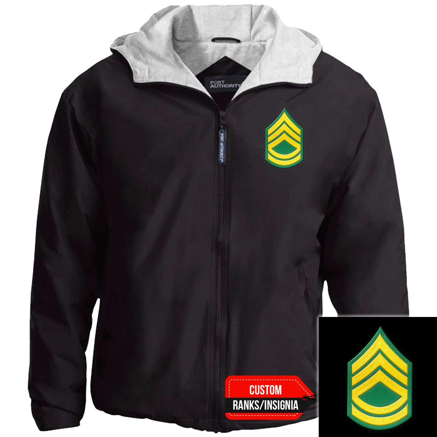 Custom US Army Ranks/Insignia Print On Left Chest Team Jacket