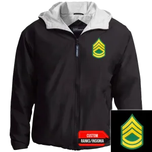 Custom US Army Ranks/Insignia Print On Left Chest Team Jacket
