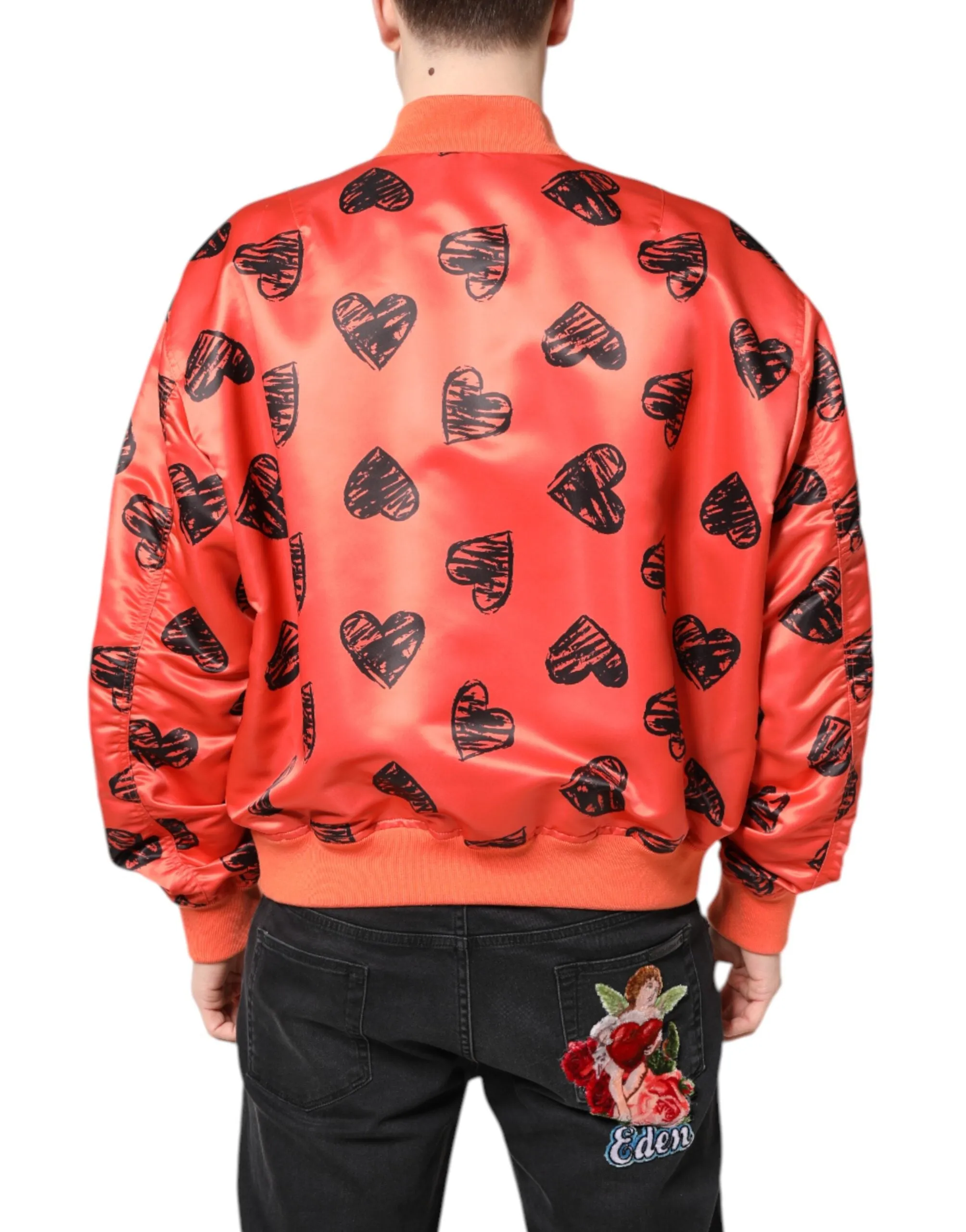 Dolce & Gabbana DG Heart Full Zip Men Bomber Men's Jacket (Pre-Owned)