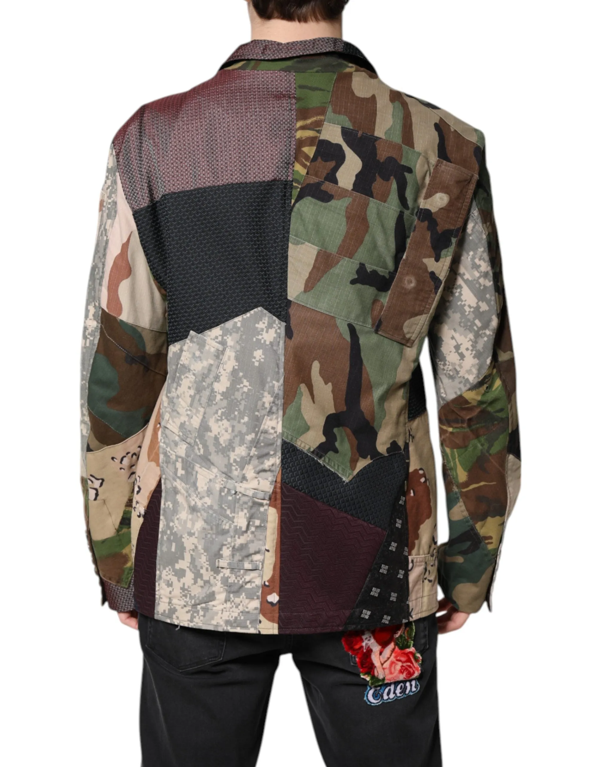 Dolce & Gabbana multi Camouflage Patchwork Coat Men's Blazer (Pre-Owned)