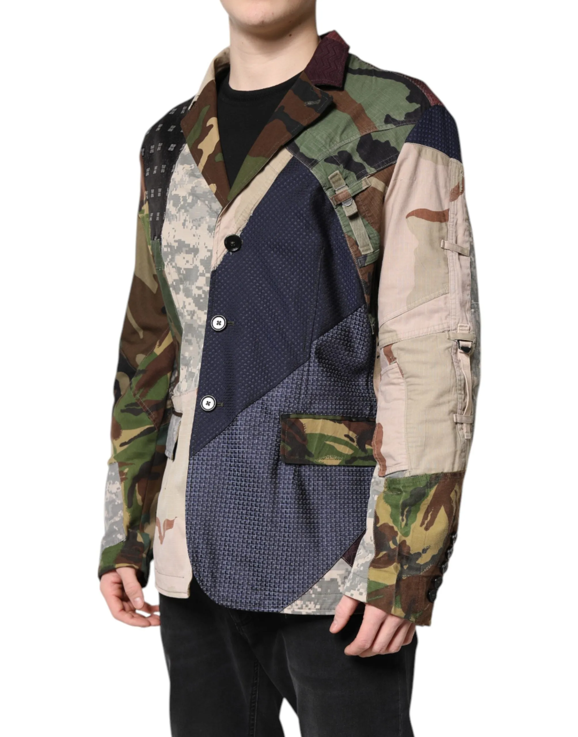 Dolce & Gabbana multi Camouflage Patchwork Coat Men's Blazer (Pre-Owned)