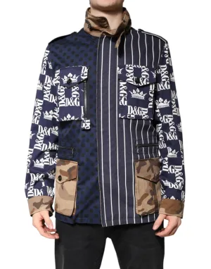 Dolce & Gabbana multi Cotton Logo Patchwork Coat Men's Jacket