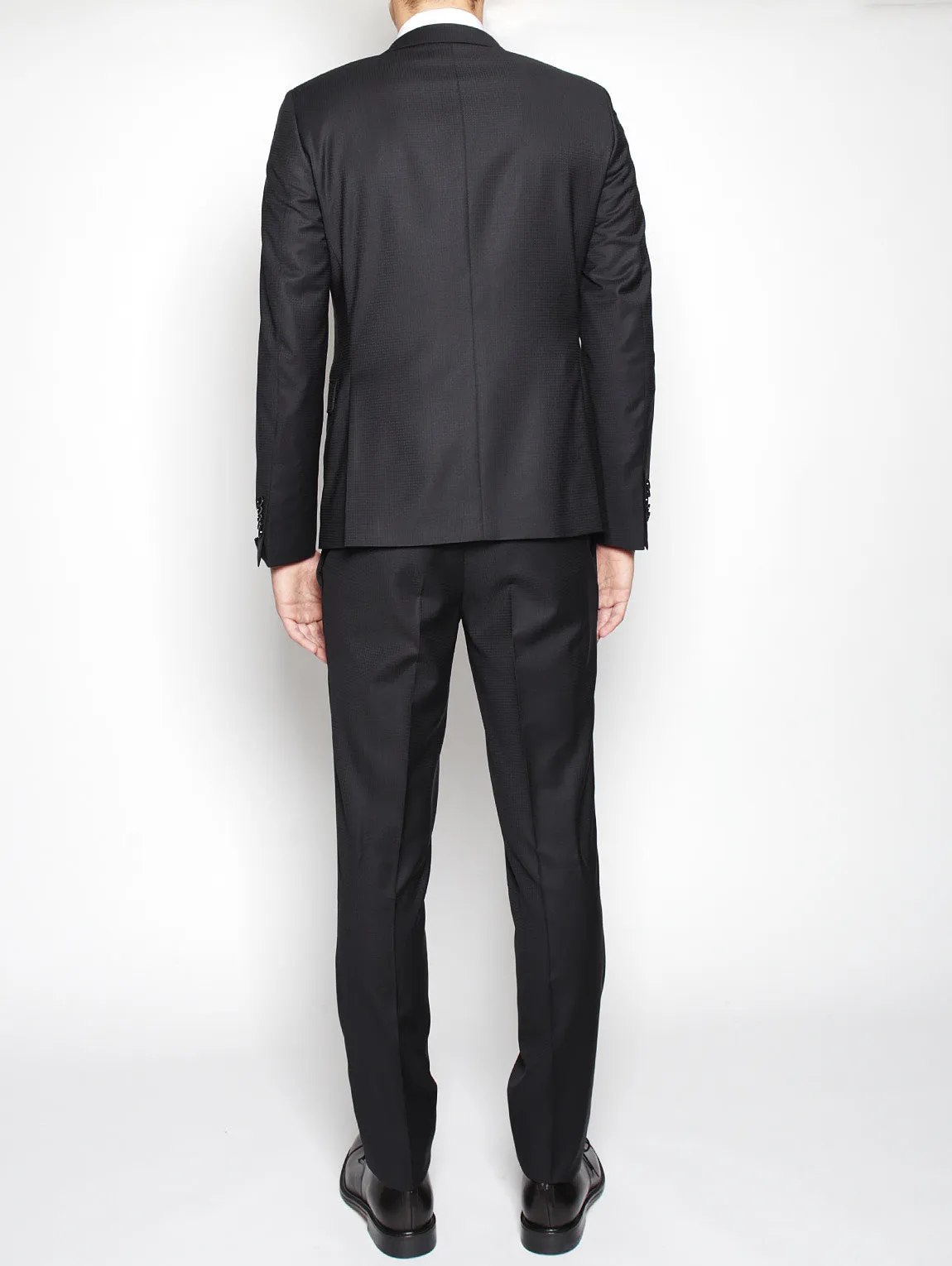 Dress in Pure Black Virgin Wool