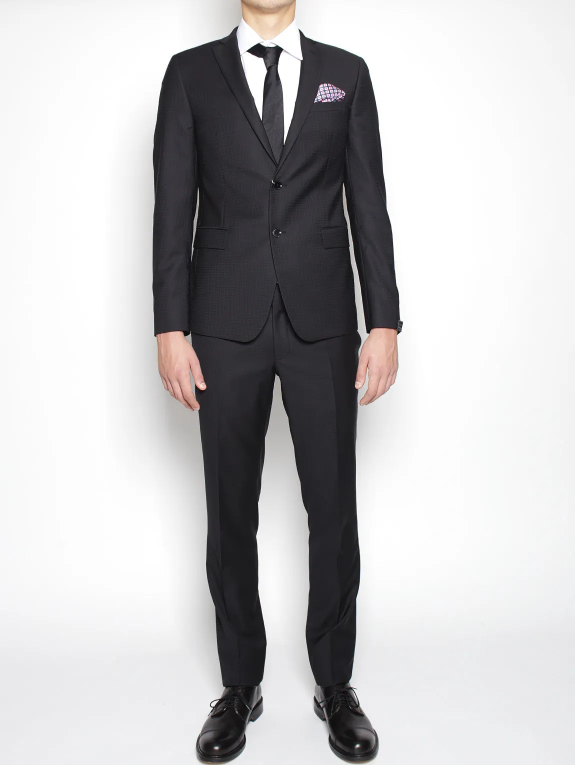 Dress in Pure Black Virgin Wool
