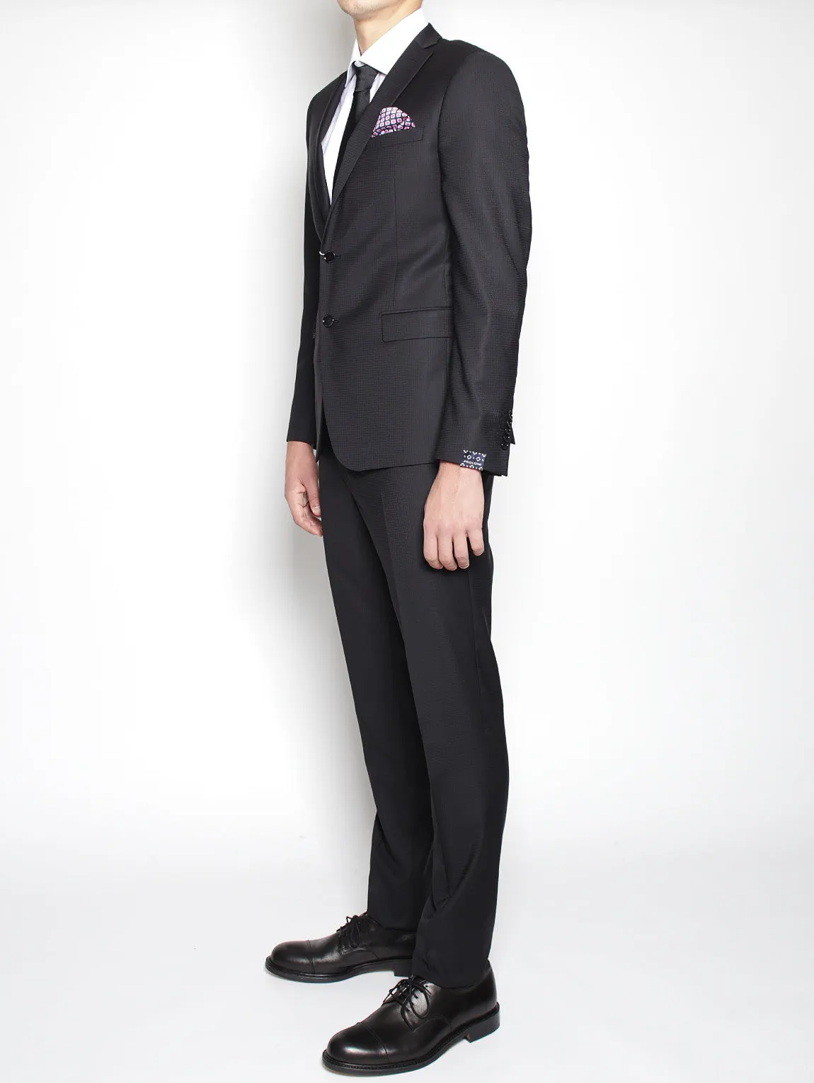 Dress in Pure Black Virgin Wool