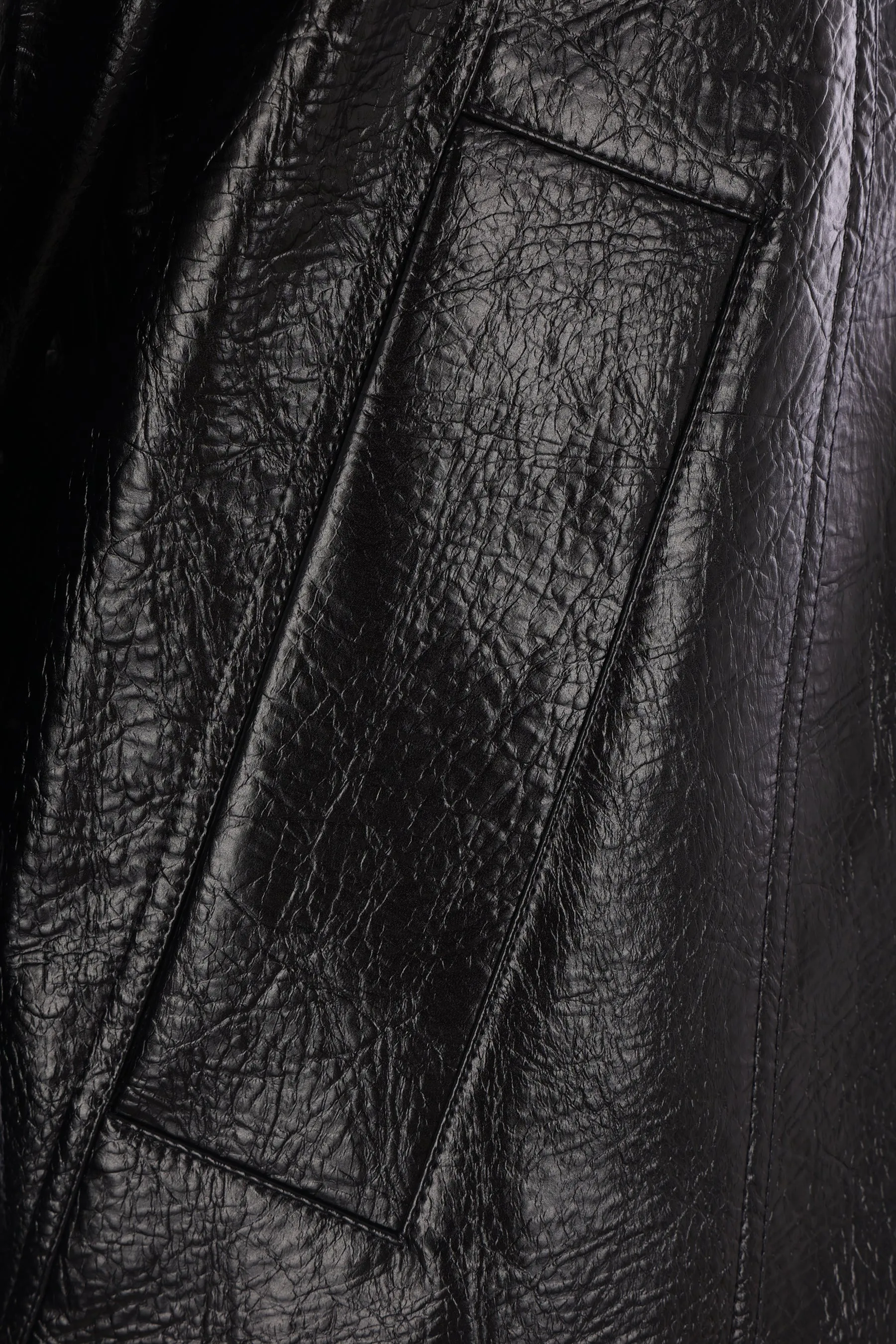 Duke full-zip jacket in faux leather