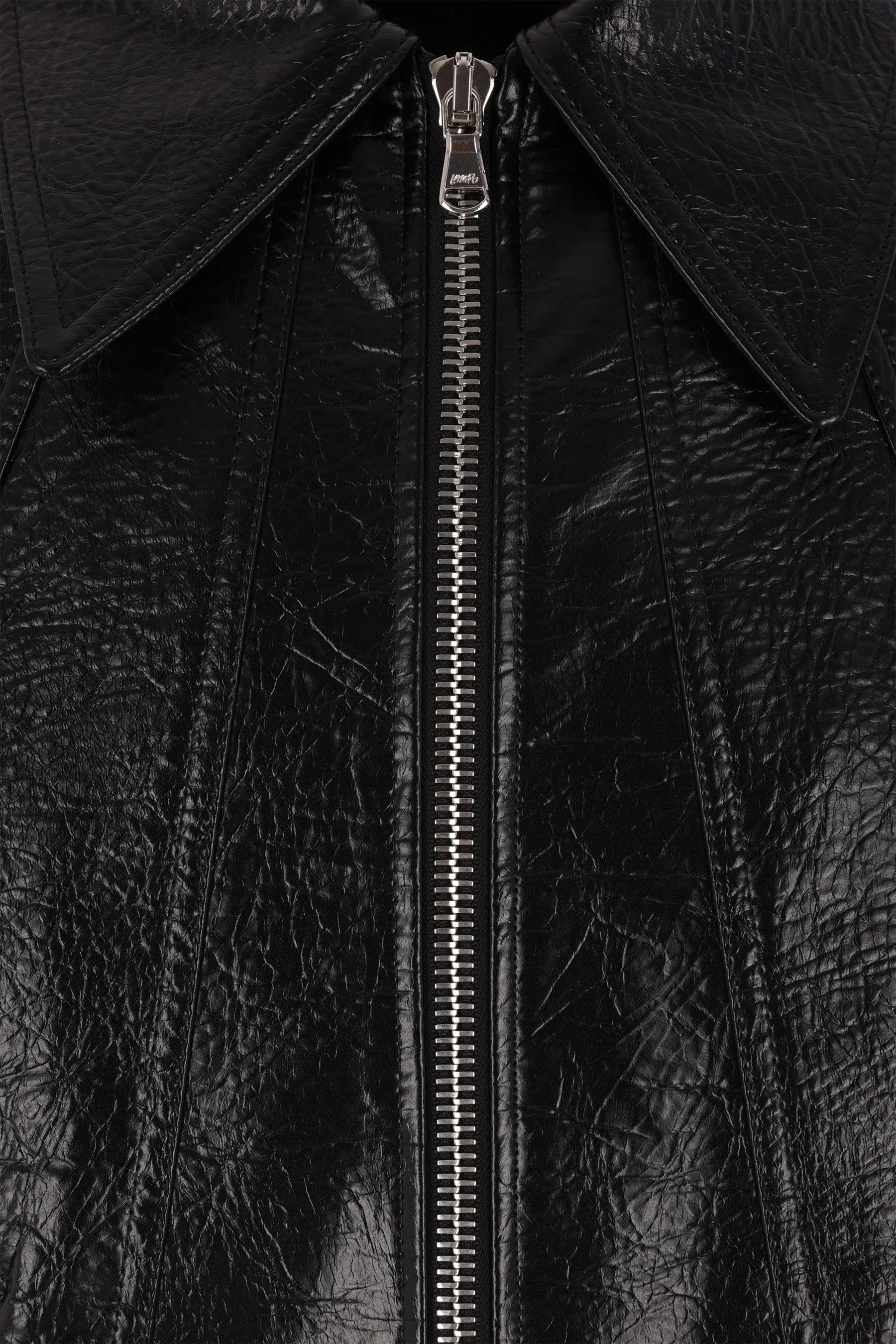 Duke full-zip jacket in faux leather