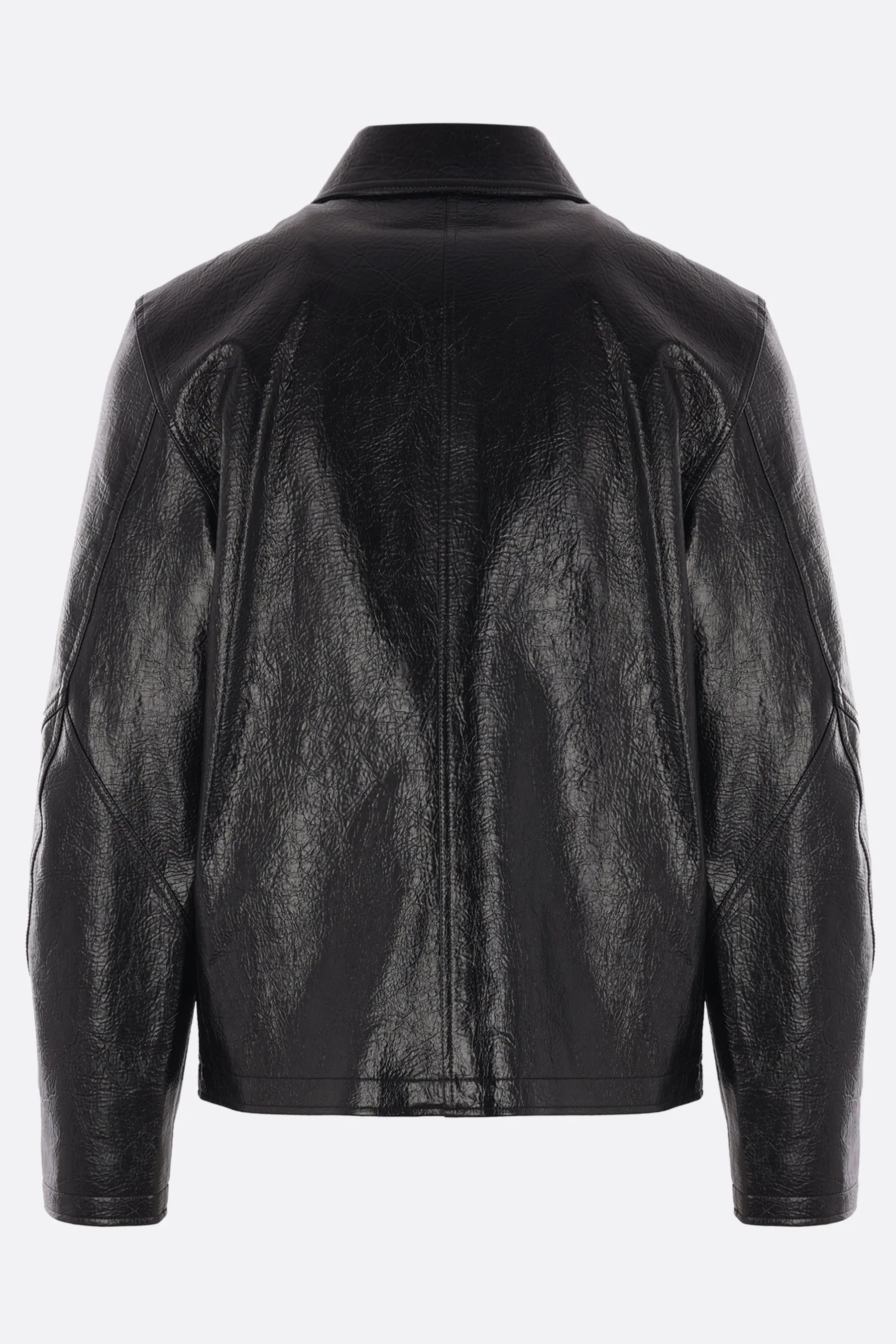 Duke full-zip jacket in faux leather