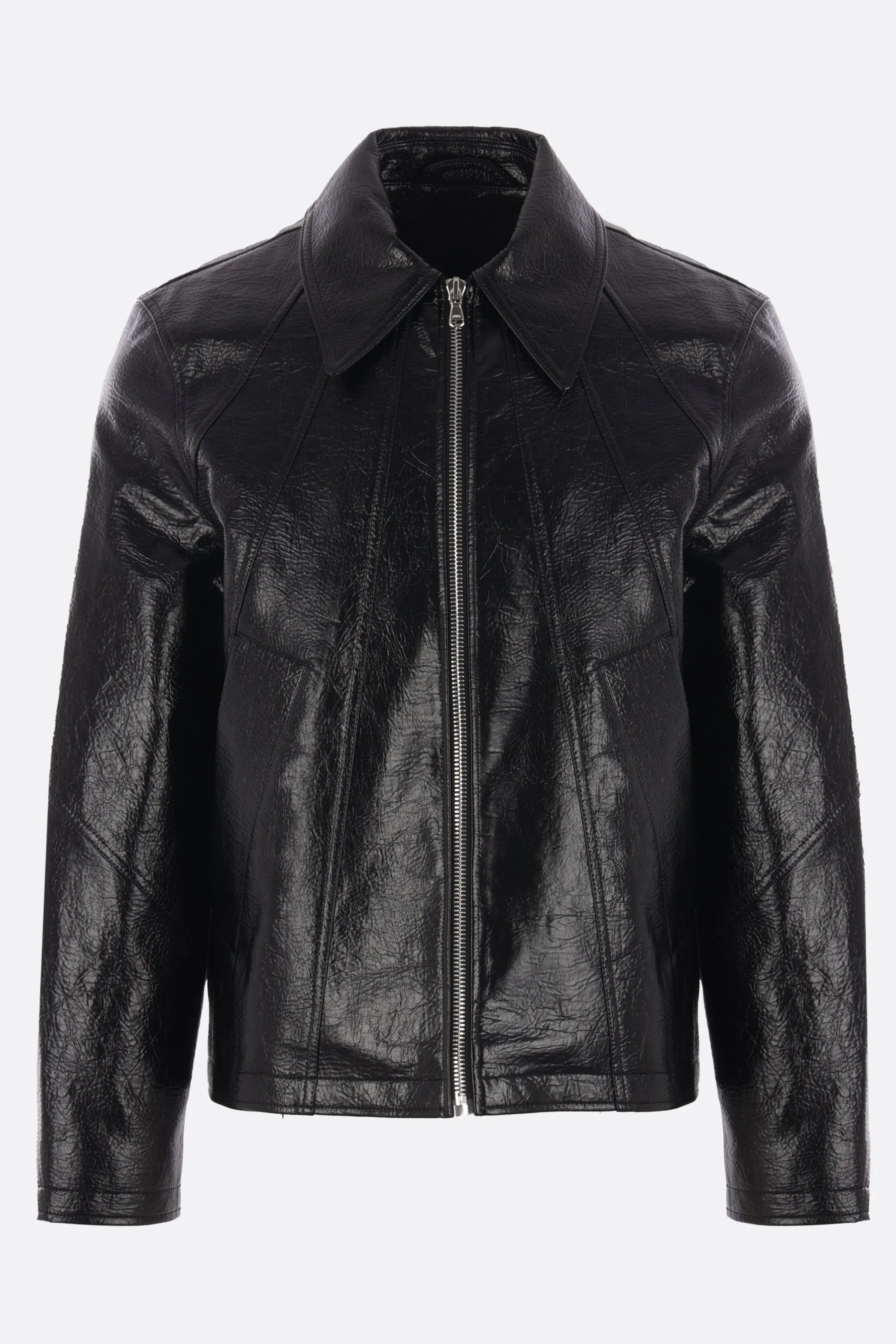 Duke full-zip jacket in faux leather