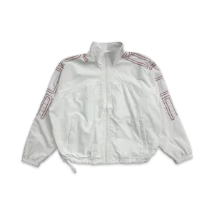 Embroidered Spellout Track Jacket White