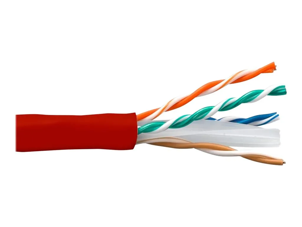 eNet Components - Bulk cable - 1000 ft - UTP - CAT 6 - riser, stranded - red C6-STRD-1K-ENC