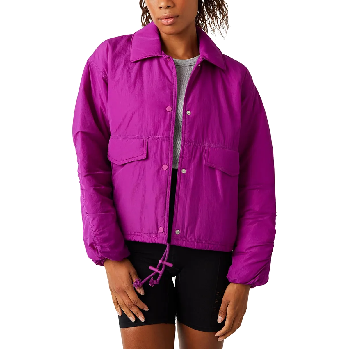Free People Off The Bleachers Coaches Jacket