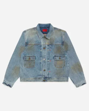 Fugazi Stone Rivet Denim Jacket Mud Washed