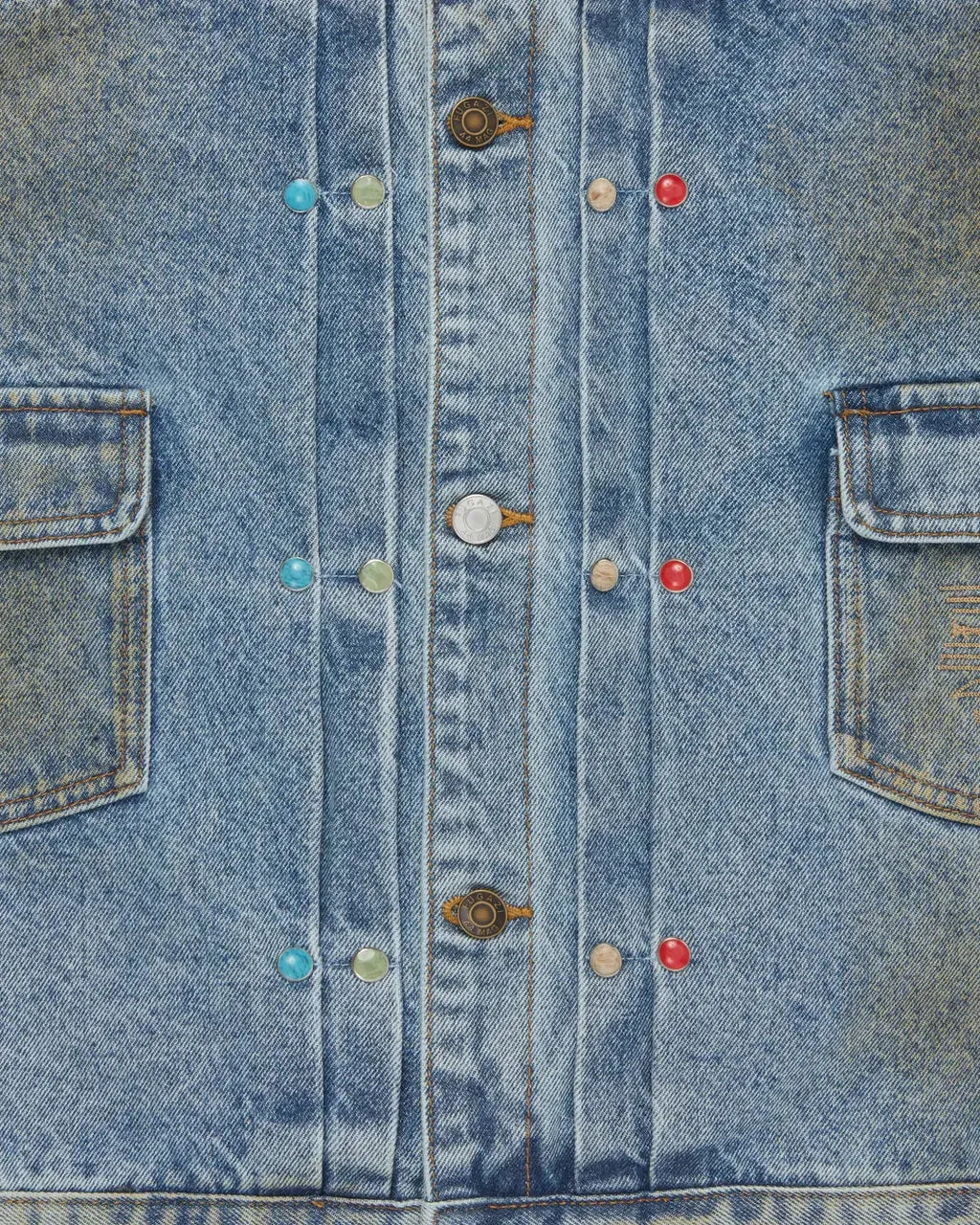Fugazi Stone Rivet Denim Jacket Mud Washed