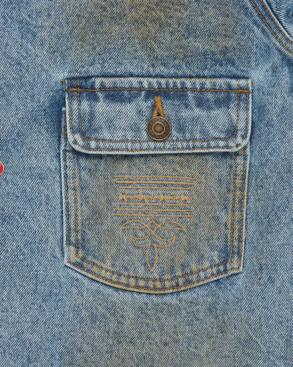 Fugazi Stone Rivet Denim Jacket Mud Washed