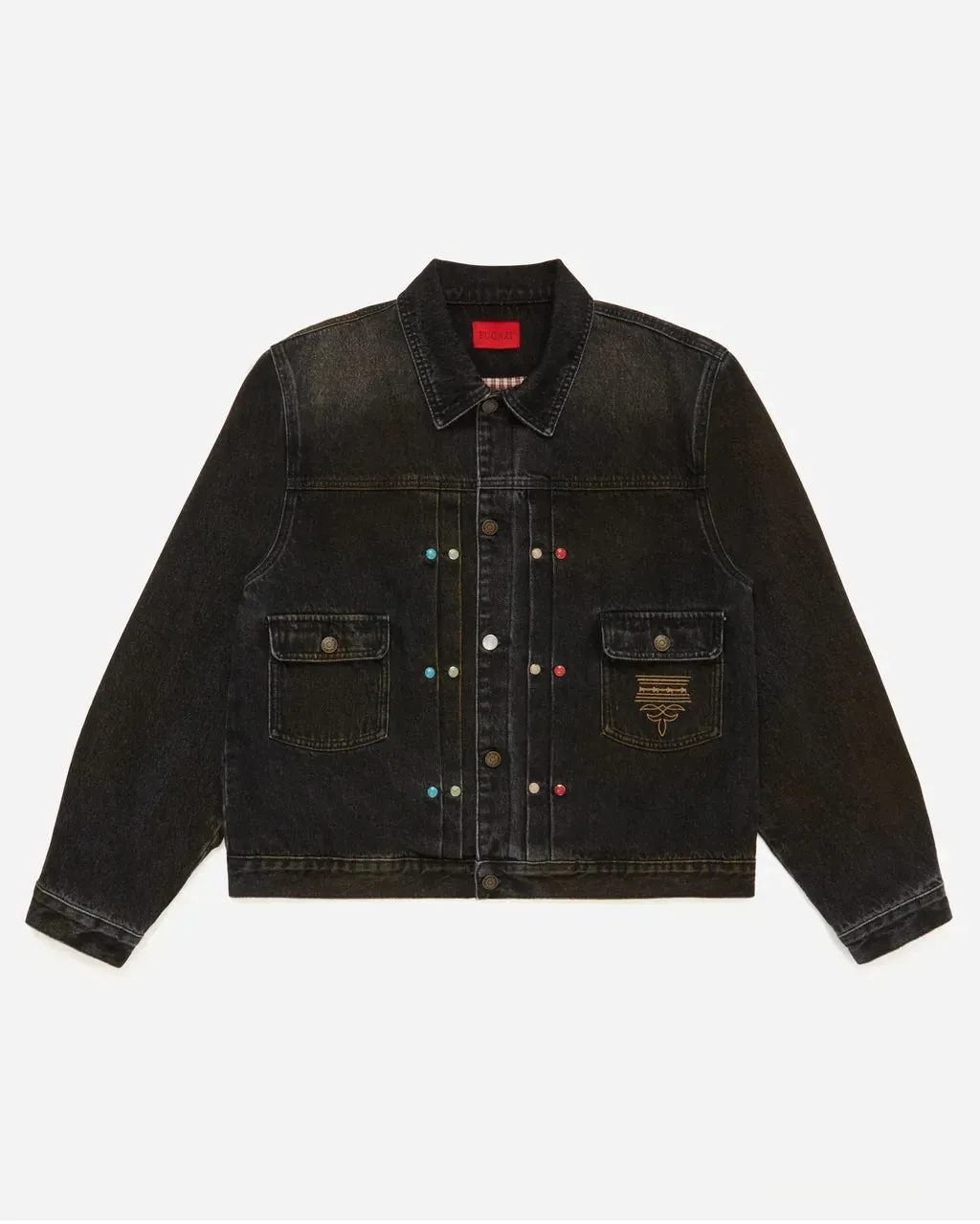 Fugazi Stone Rivet Denim Jacket Washed Black