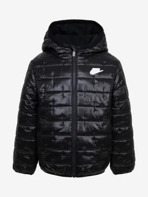 Girls Positive Quilted Jacket in Black