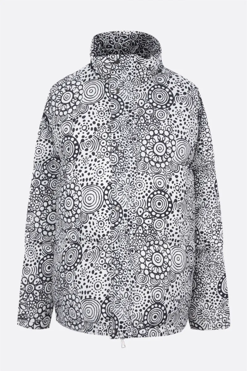 graphic print nylon down jacket