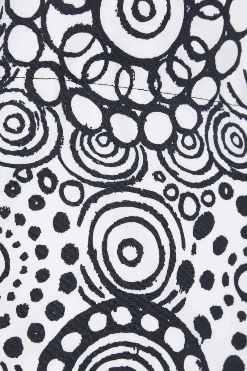 graphic print nylon down jacket