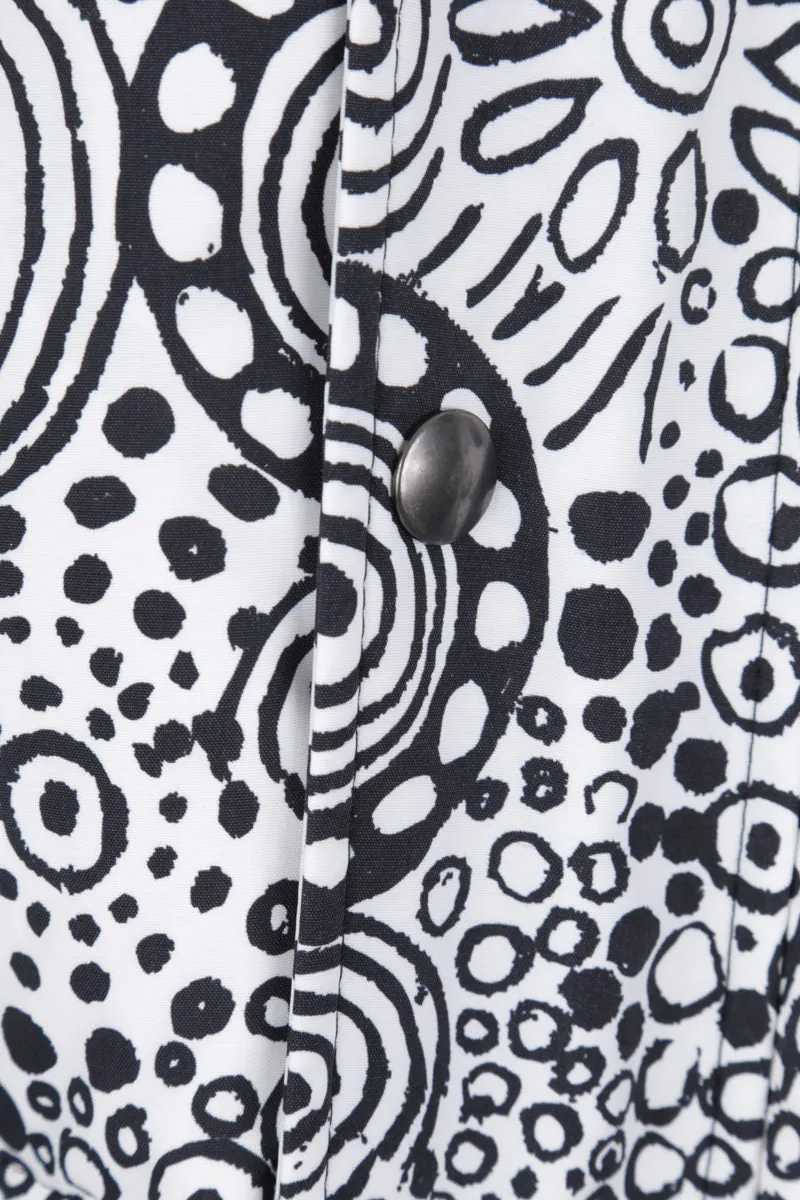 graphic print nylon down jacket