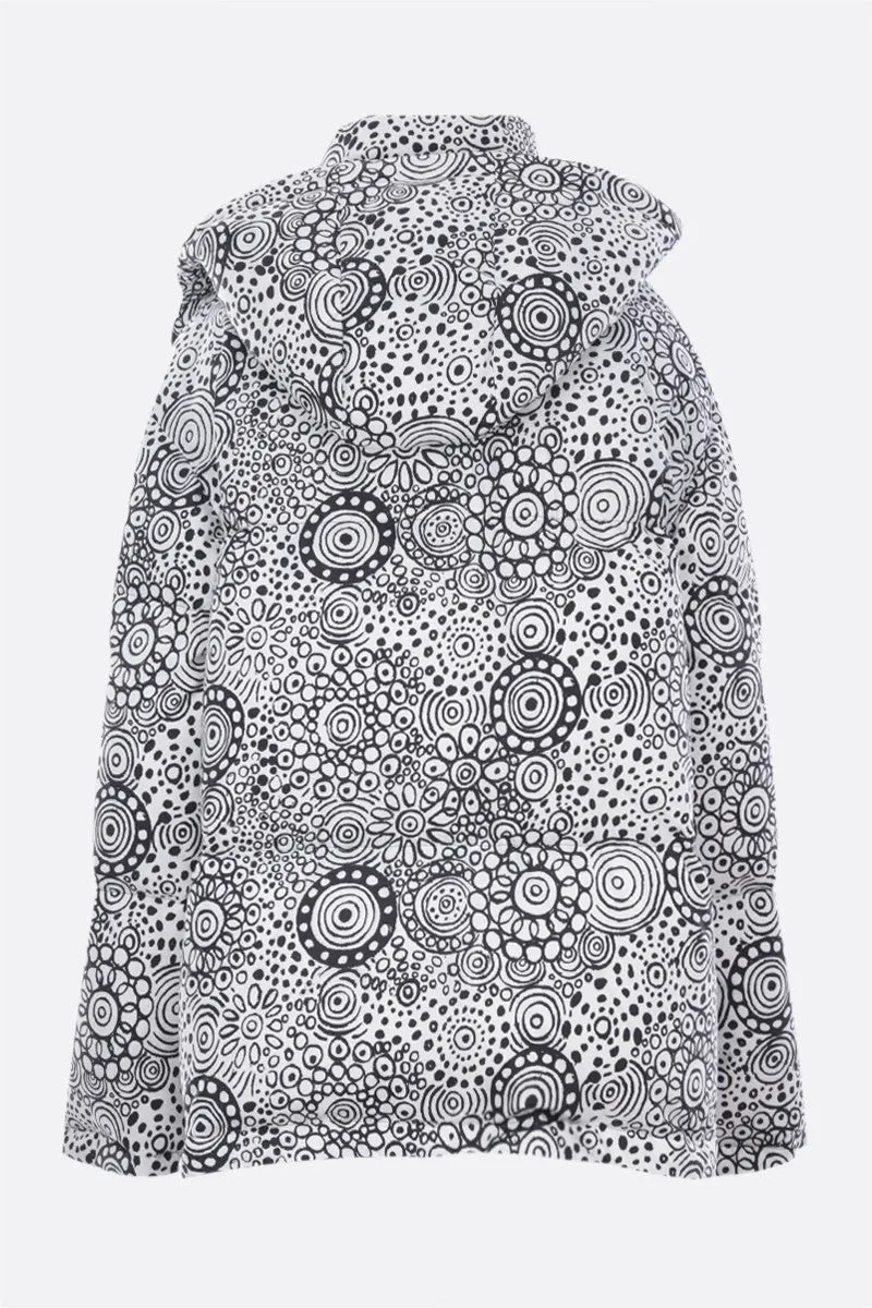 graphic print nylon down jacket