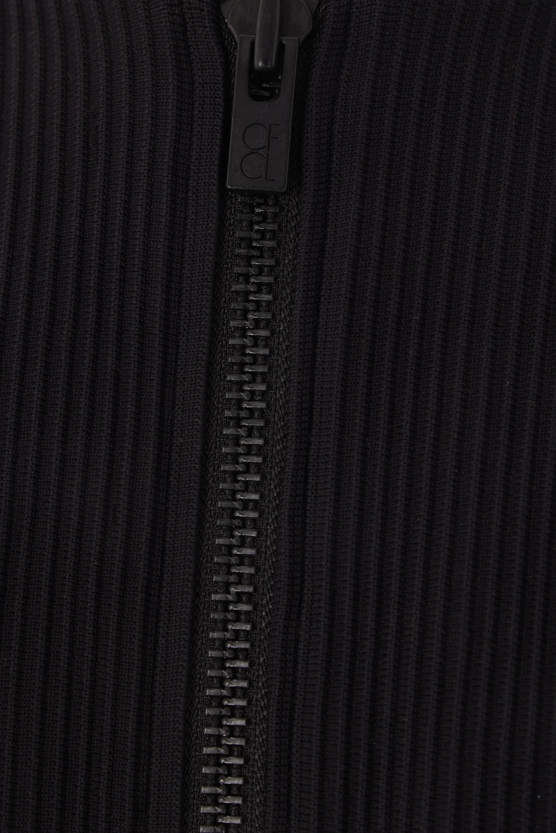 Hypha cropped bomber jacket in rib knit