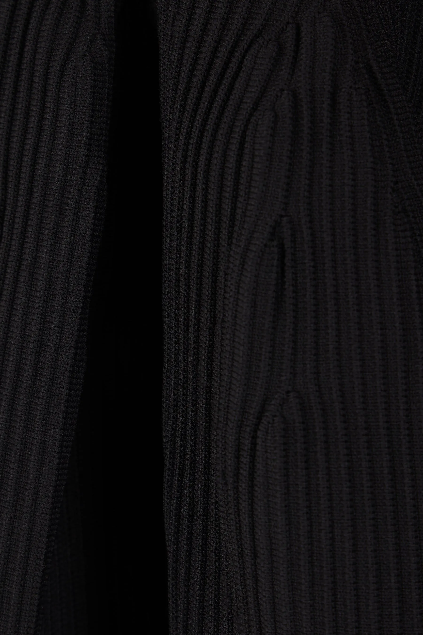 Hypha ribbed knit tailored flare jacket