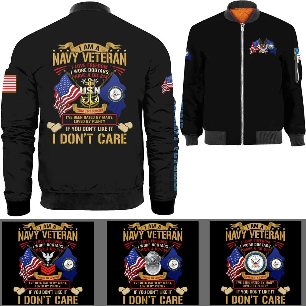 I Am A Veteran Bomber Jacket